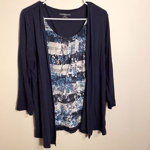 Croft&Barrow Women’s Long Sleeve 2 piece Shirt XL